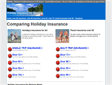 Tablet Screenshot of holidayinsuranceforseniors.co.uk